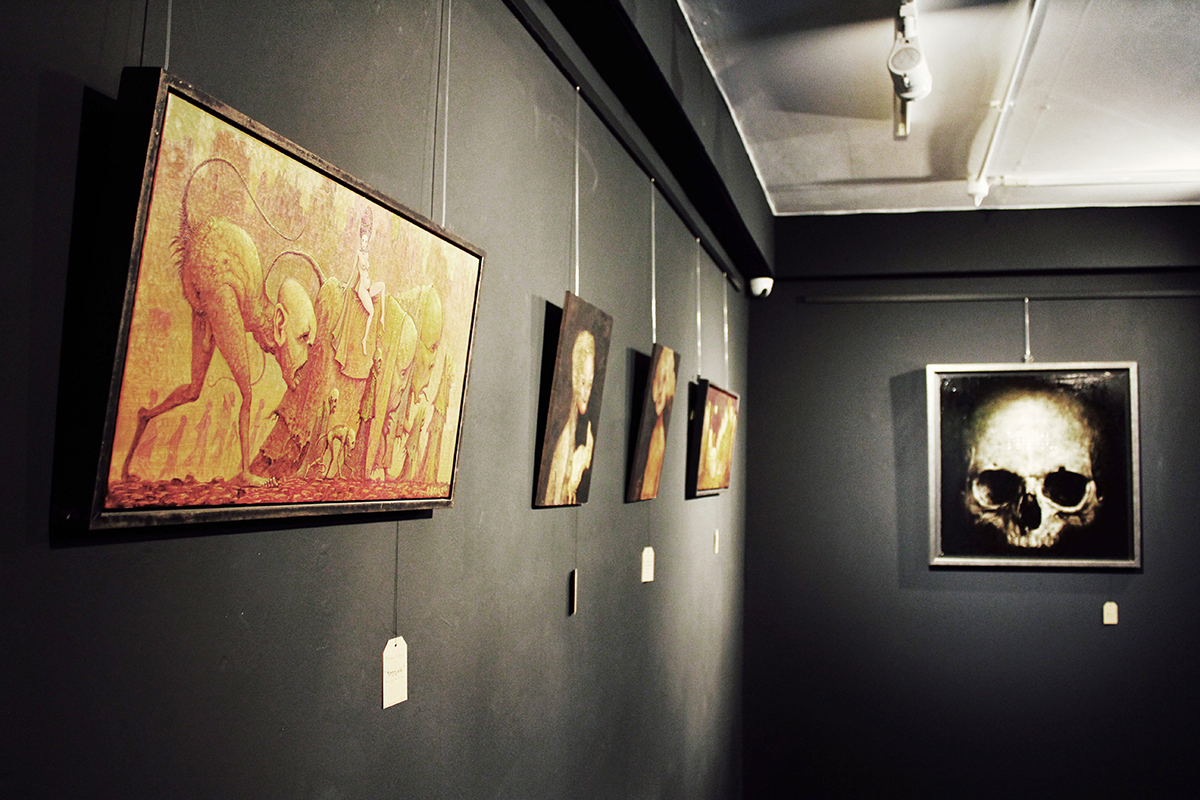 Dark art exhibition